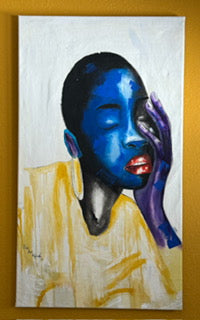 Her Resilience ~ Johannesburg, South Africa. Artist, Che. Acrylic on Canvas. Size 25"x45"