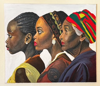 Generations ~ Nigeria, West Africa. Artist ~ Nupam. Acrylic on Canvas, 35"x40"