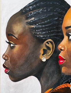 Generations ~ Nigeria, West Africa. Artist ~ Nupam. Acrylic on Canvas, 35"x40"