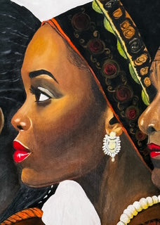 Generations ~ Nigeria, West Africa. Artist ~ Nupam. Acrylic on Canvas, 35"x40"